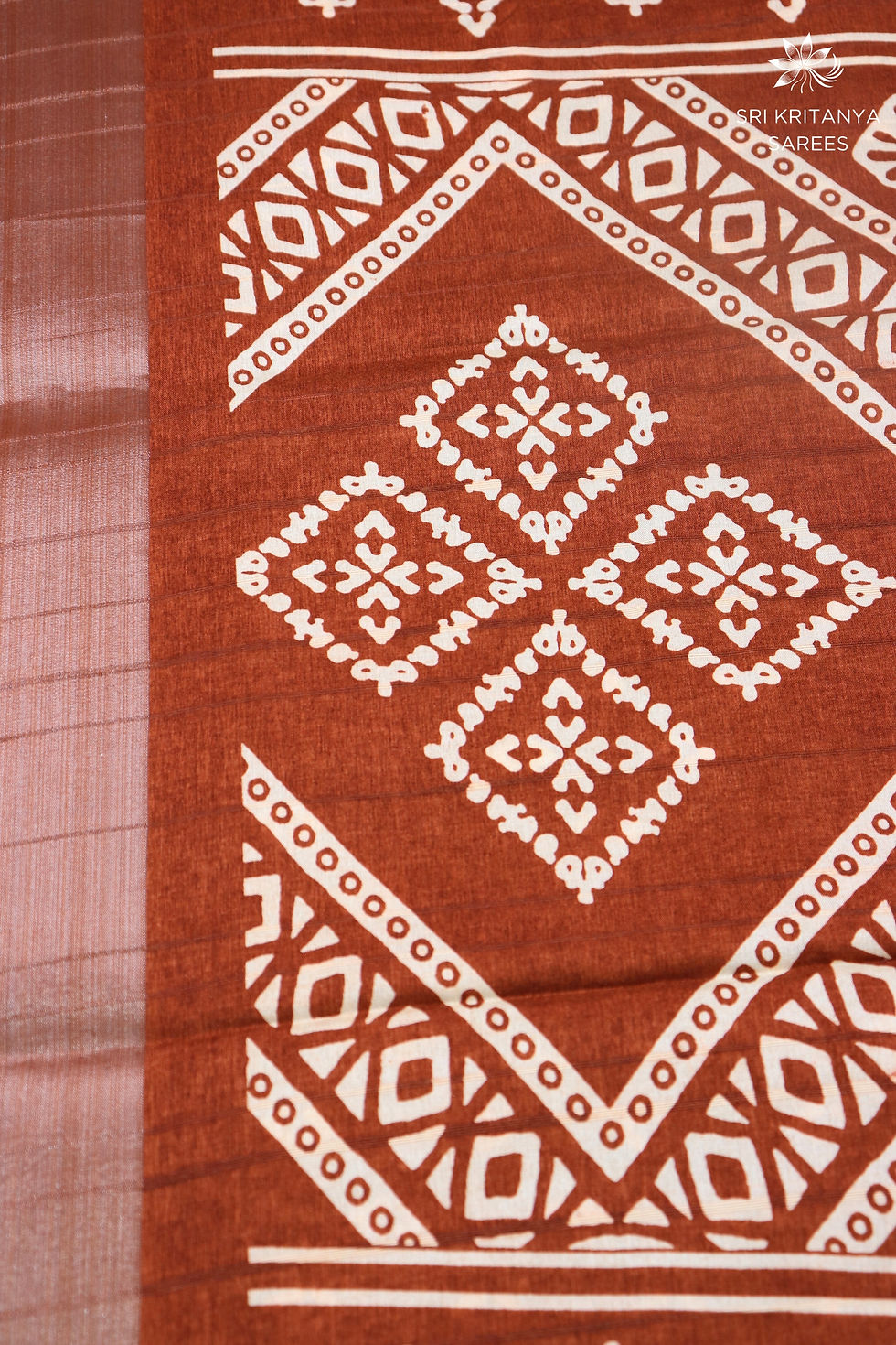 Thumbnail: Semi Tussar with Batik Digital Prints