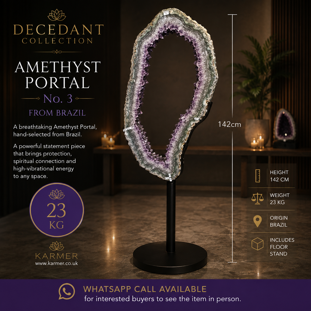 Amethyst Floor Standing Portal - Brazil - Number Three