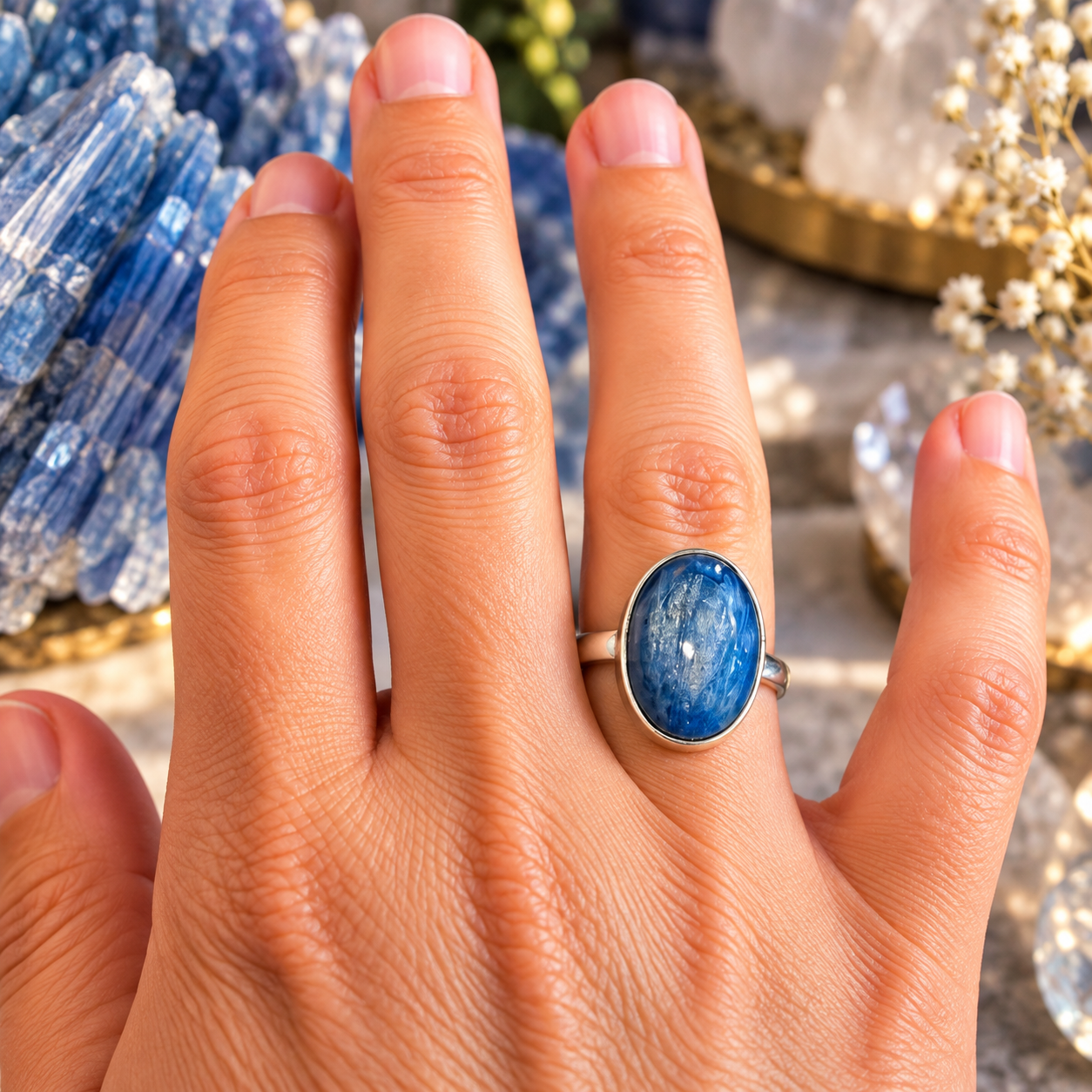 Kyanite Oval Ring