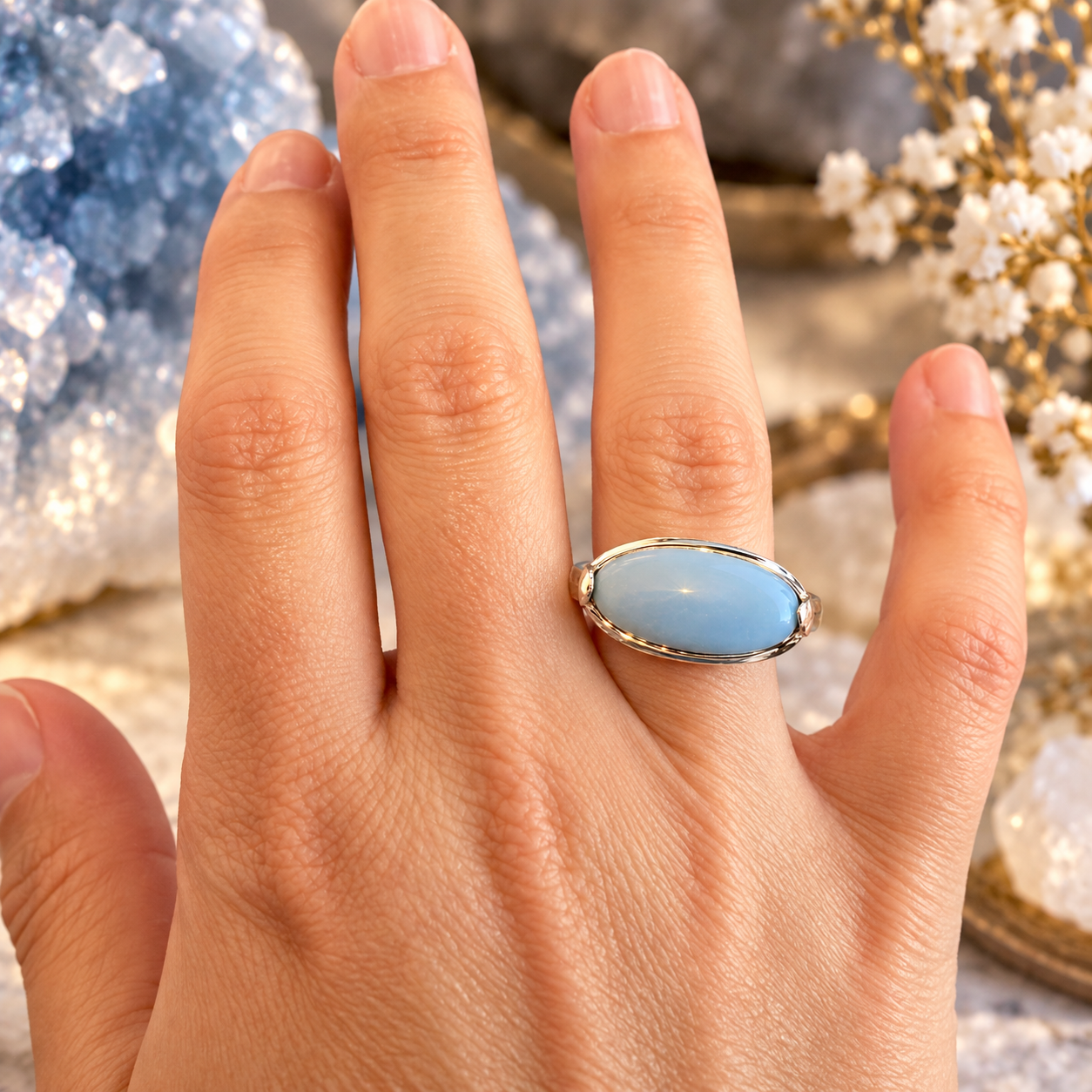Blue Opal Ring