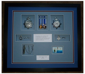 British Police Memorabilia Frame