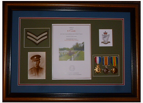 WW1 Memorabilia Frame