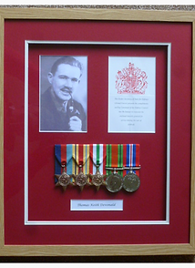 World War Two memorabilia frame