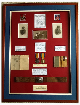 WW1 Memorabilia Frame
