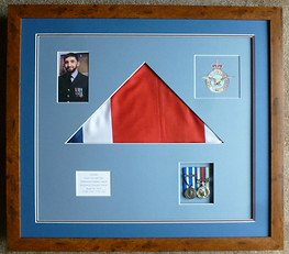 Memorial Memorabilia Frame with folded Union Flag