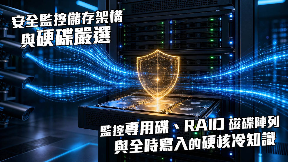 【程粒科技】「安全監控儲存架構與硬碟嚴選」:監控專用碟、RAID 磁碟陣列與全時寫入的硬核冷知識