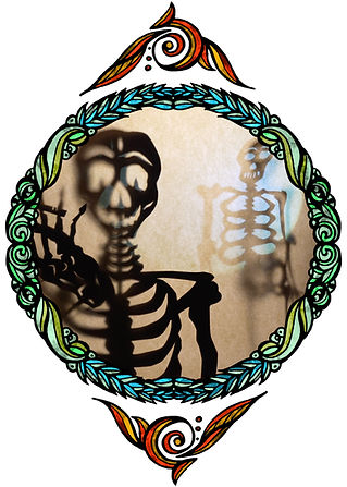 skeleton shadow puppet blog portal