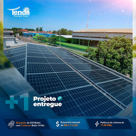 Painéis de energia solar em campo grande mato grosso do sul. Tenda Energia Solar. Energia solar em Campo Grande. Painel solar em campo grande MS. Preço energia solar.