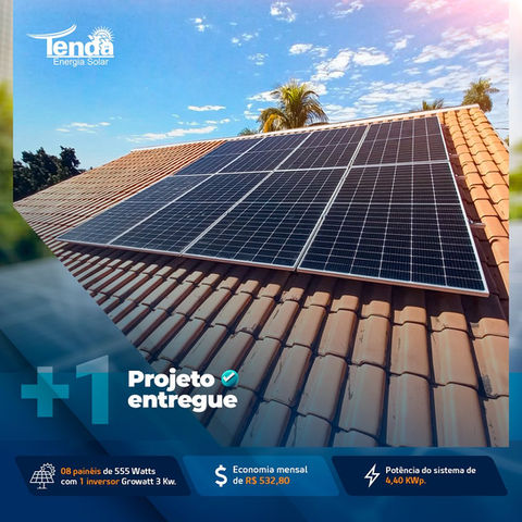 Painéis de energia solar em campo grande mato grosso do sul. Tenda Energia Solar. Energia solar em Campo Grande. Painel solar em campo grande MS. Preço energia solar.
