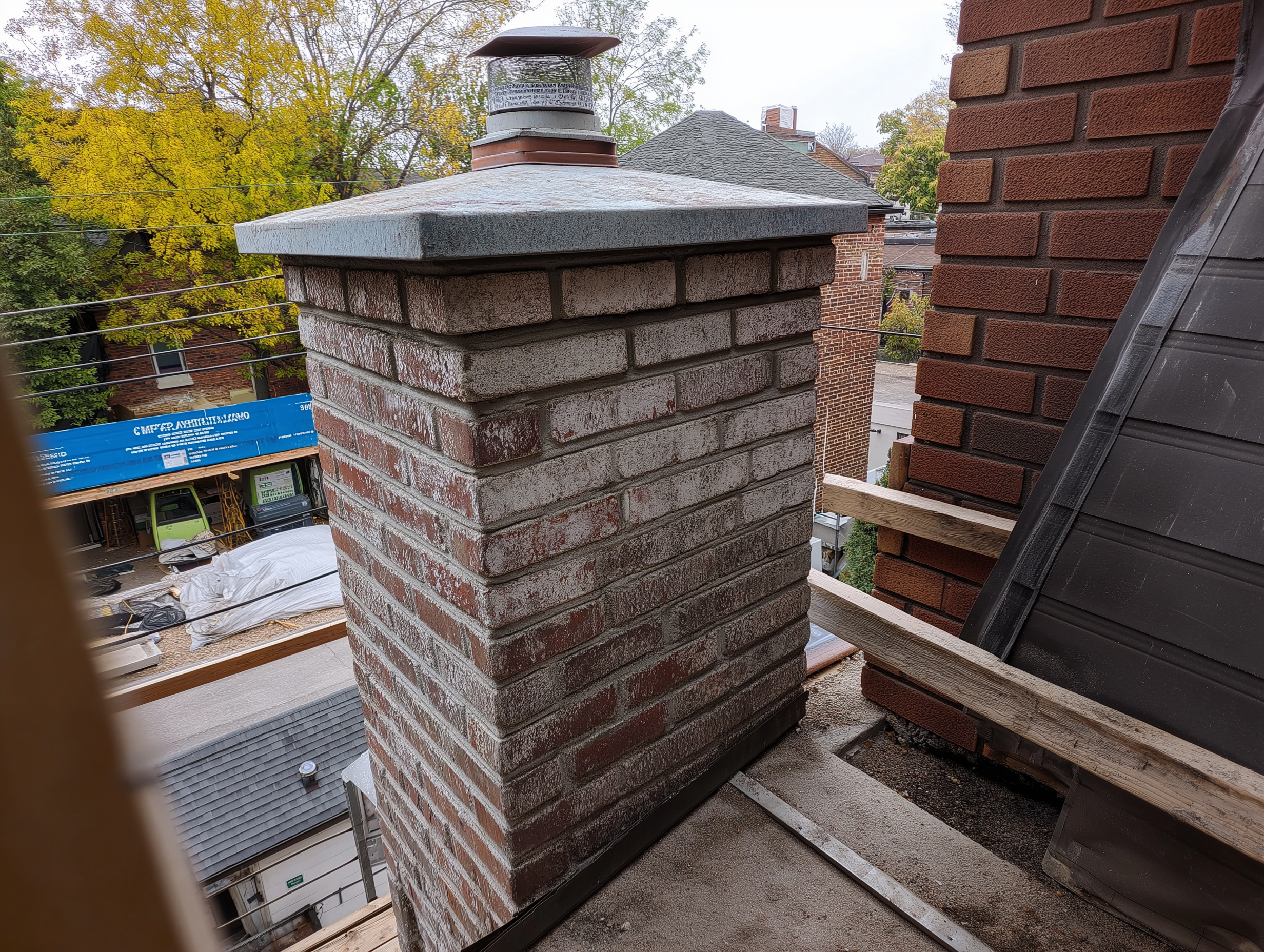 Chimney Cap Installation by Monarch Masonry in Toronto