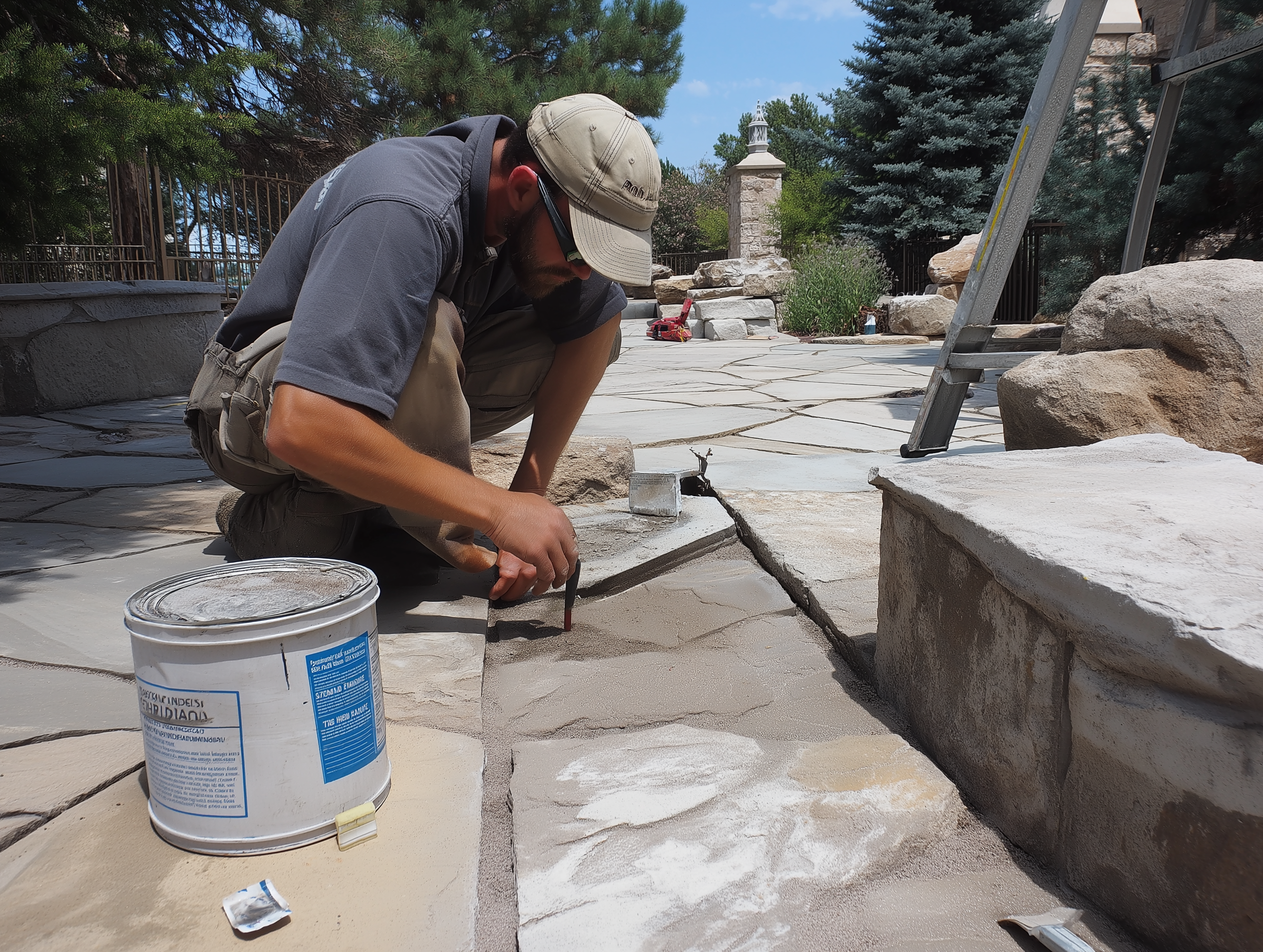 Flagstone Repair by Monarch Masonry in Toronto