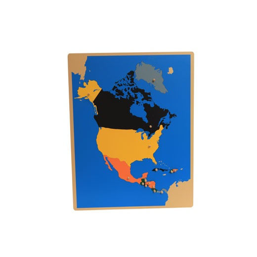 תמונה ממוזערת: פאזל מפת אמריקה הצפונית Puzzle Map of North America