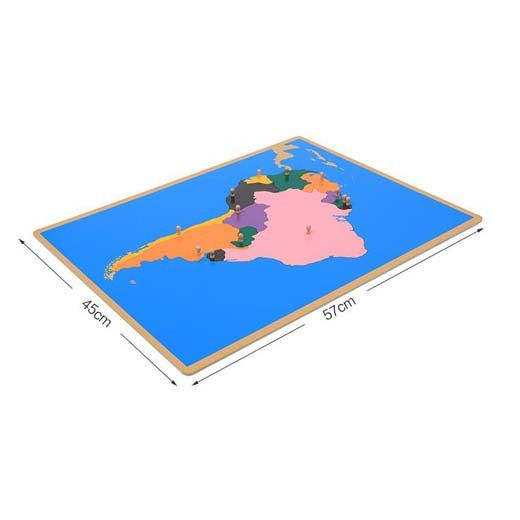 תמונה ממוזערת: פאזל מפת אמריקה הדרומית Puzzle Map of South America