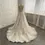 Thumbnail: Spaghetti Strap Champagne Lace Glitter Tulle Elegant Custom Made Wedding Dress