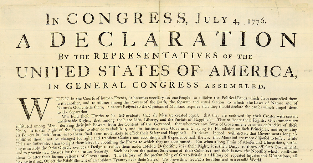 Decleration of Independence Broadside