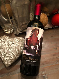 Wine bottle with Sophie Brouillet's painting on the label