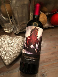 Wine bottle with Sophie Brouillet's painting on the label