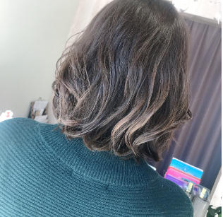 ブリーチ無しのブルーアッシュ