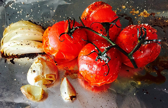Roasted Tomatoes | Onions & Garlic