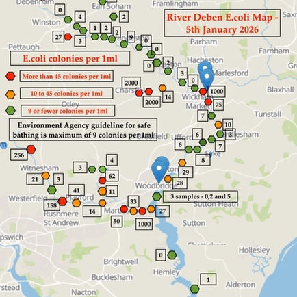5th January 2026 River Deben Environment Monitoring Results