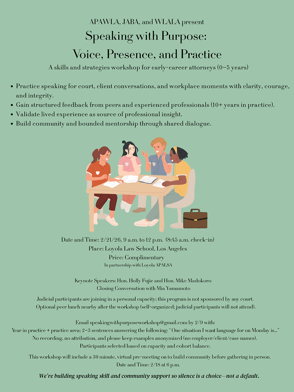 Join Us: Speaking with Purpose Workshop