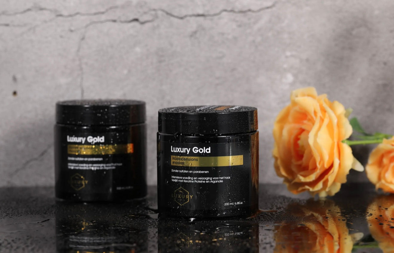 Luxury Gold HAIREXTENSIONS MASKER MET ARGANOLIE