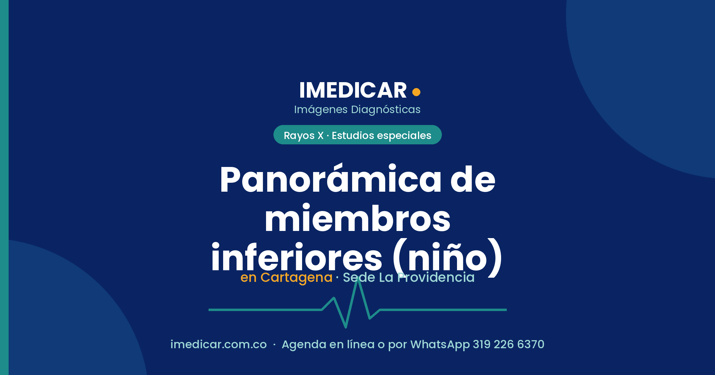 Panorámica de miembros inferiores (niño) en Cartagena — IMEDICAR Imágenes Diagnósticas
