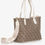 Thumbnail: Guess Girls Beige & Brown 4G Logo Tote Bag 