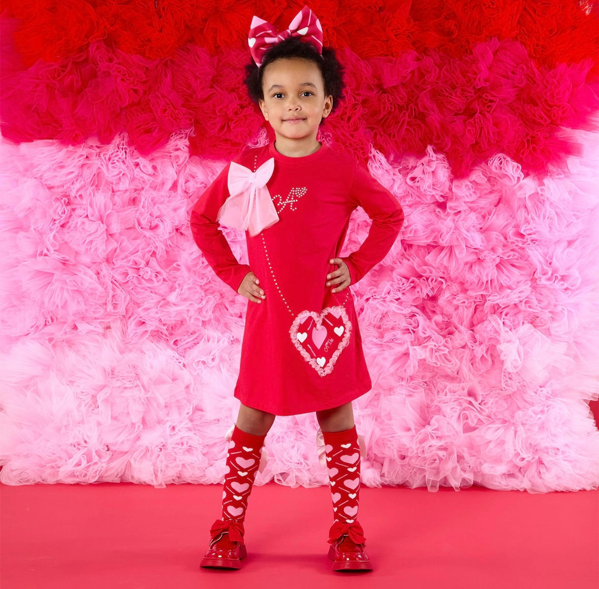 A Dee Love Story Lotus Jersey Handbag Dress - Vibrant Red