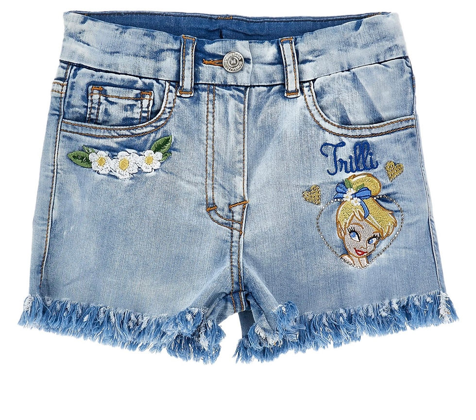 Thumbnail: MONNALISA Tinker Bell denim short set 