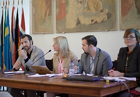 Anette Novak in a panel at Perugia Journalism Festival 2018