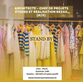 Architecte – Chef de projets études et réalisation retail (H/F)