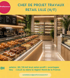 Offre emploi Chef de projet travaux retail Lille - Preference Search