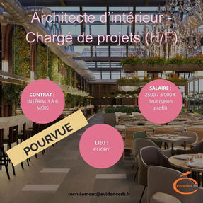 Architecte d’intérieur - Chargé de projets (H/F)