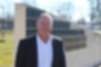 Tony Hullender In front of Veterans Memorial