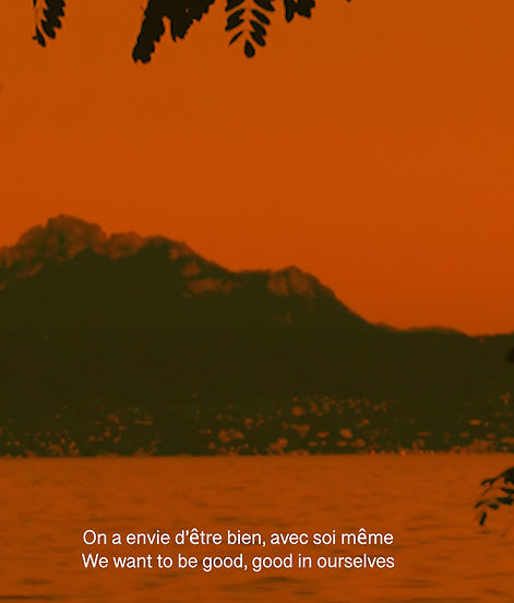 Bien avec soi et vu sur le lac, photo par Stephanie N'cho