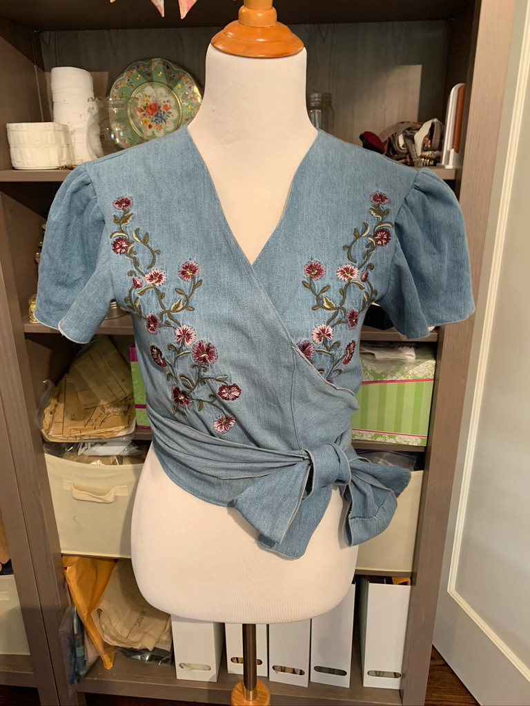 finished wrap blouse
