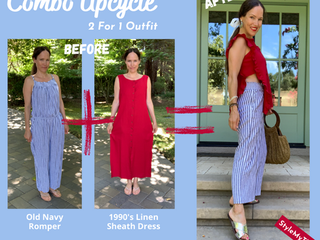 Refashion Old Navy Romper & Upcycle 90's Dress...Side-Boob