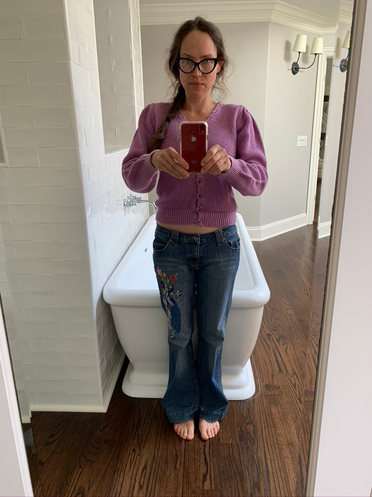 before long boot-cut low rise jeans
