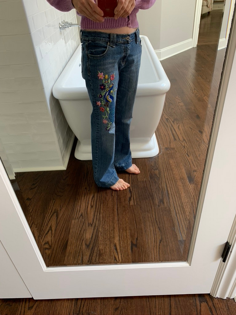 before long boot-cut low rise jeans