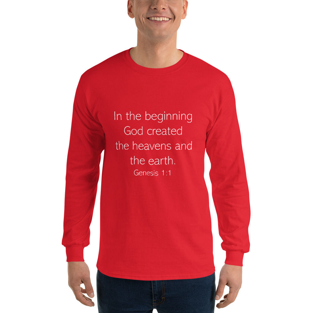 Genesis 1:1 Men’s Long Sleeve Shirt