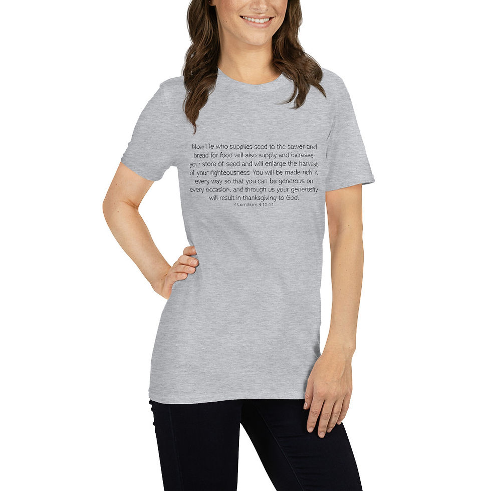 Thumbnail: 2 Corinthians 9:10-11 Short-Sleeve Unisex T-Shirt