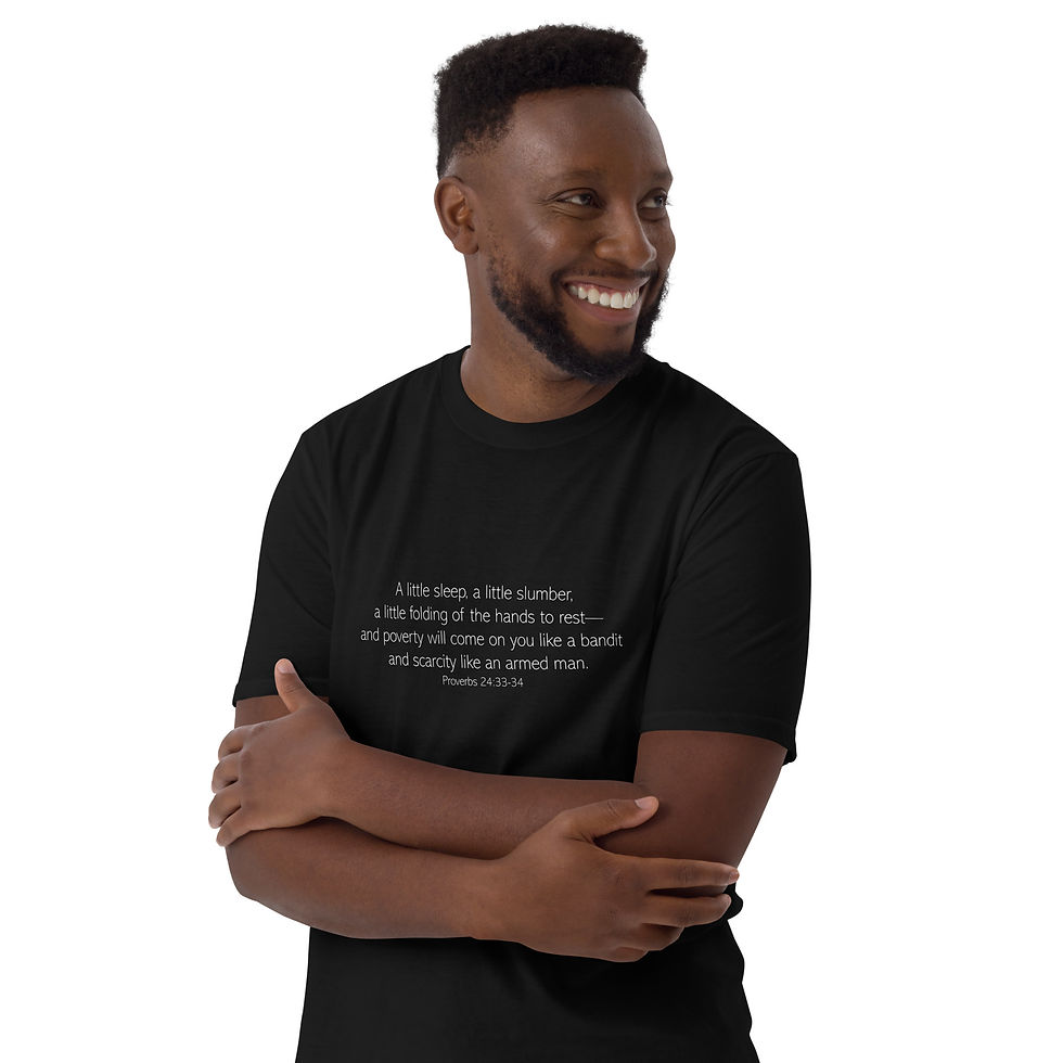 Thumbnail: Proverbs 24:33-34 Short-Sleeve Unisex T-Shirt