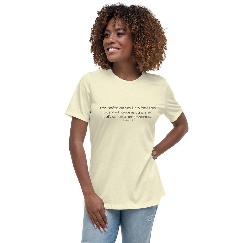 Thumbnail: 1 John 1:9 Women's Relaxed T-Shirt
