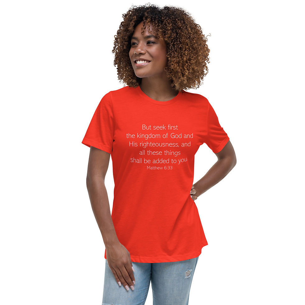 Thumbnail: Matthew 6:33 Women's Relaxed T-Shirt
