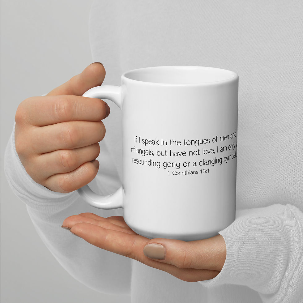 Thumbnail: 1 Corinthians 13:1 White glossy mug