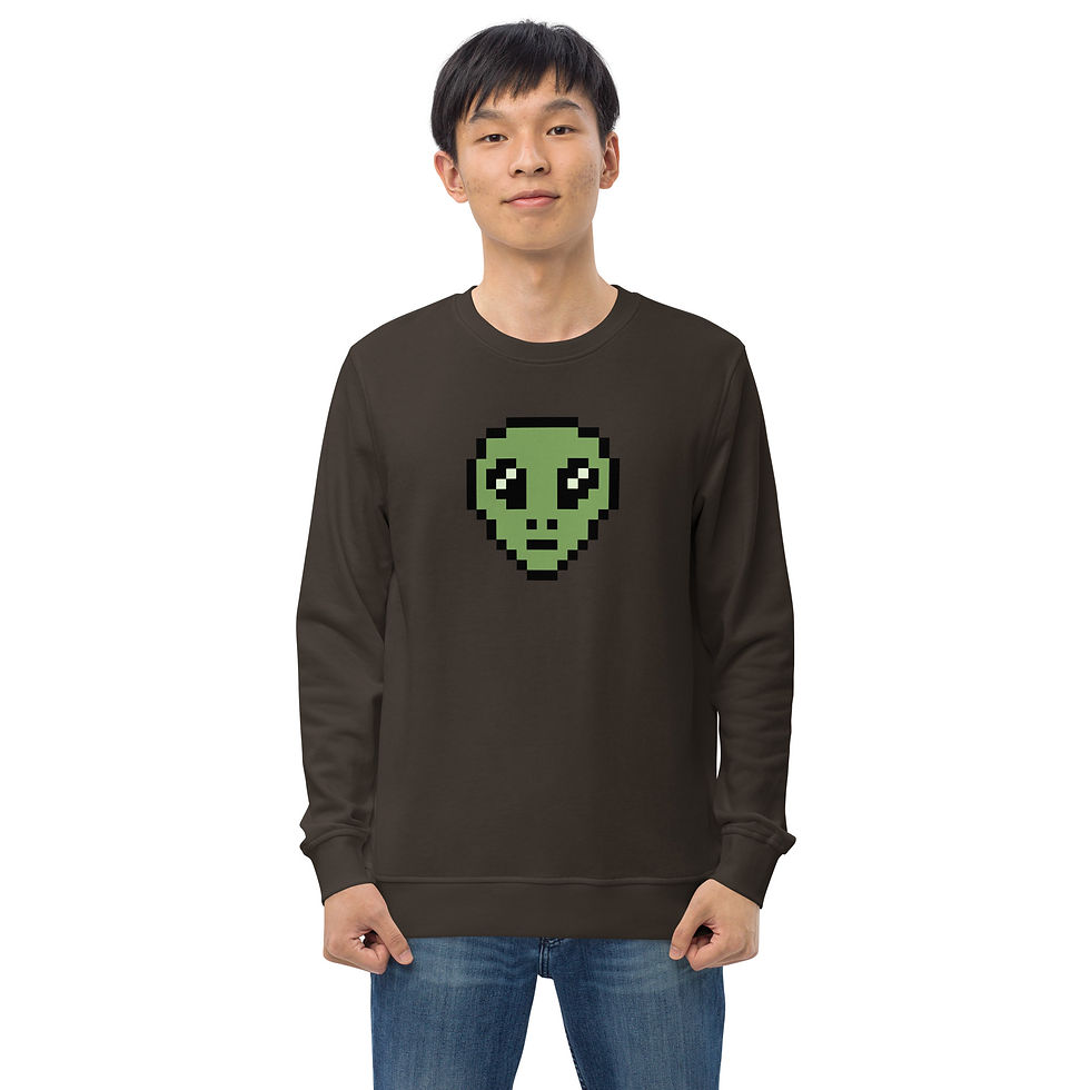 Thumbnail: Alien head Unisex organic sweatshirt