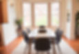 Dining room with bay window