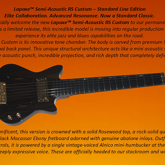 その他 Six Late Masses Lapaxe™ Semi-Acoustic RS Custom – Standard Line Edition | Lap axe