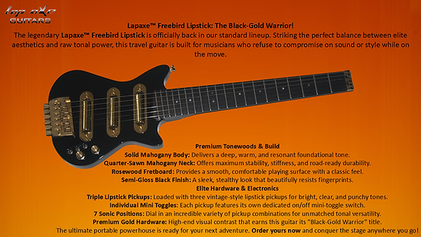 Lapaxe Travel Guitars in Standard Tuning